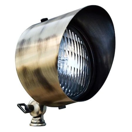 Dabmar Lighting LV30-ABS Solid Brass Directional Flood Light with Hood; Antique Brass LV30-ABS